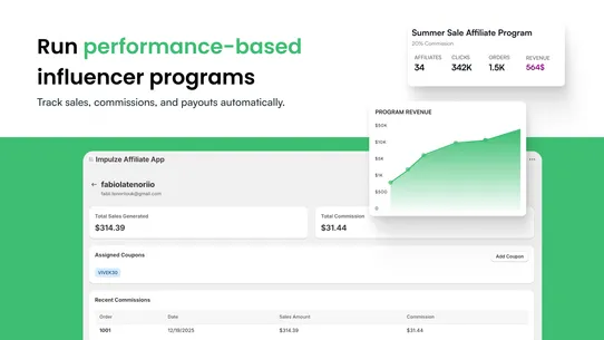 Impulze Affiliate Tracker screenshot