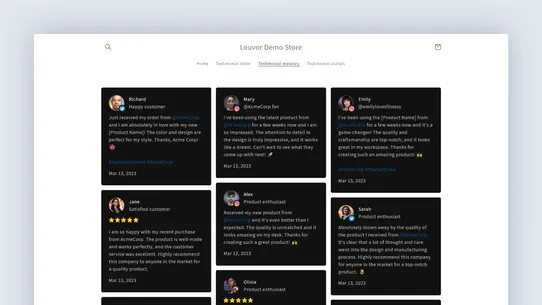 Louvor ‑ Customer Testimonials screenshot