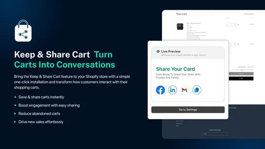 Rocket Keep Share Cart screenshot