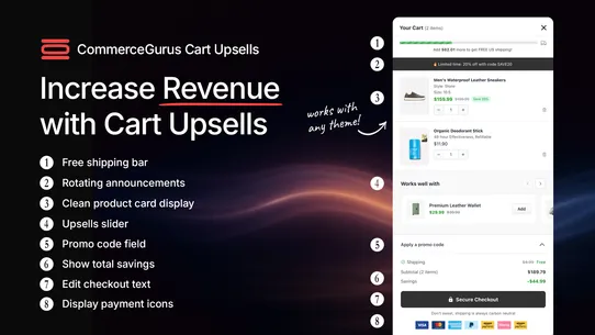 CommerceGurus Cart Upsells screenshot