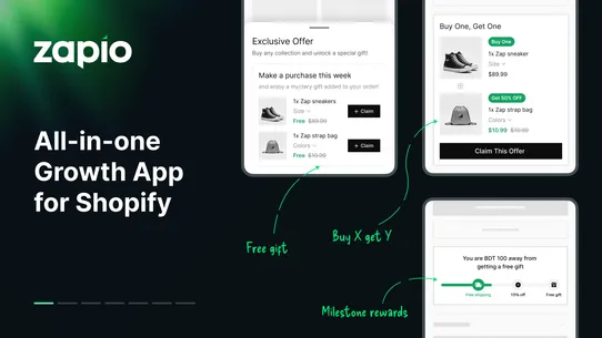 Zapio Upsell screenshot