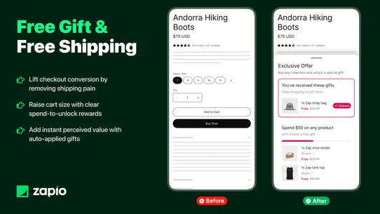 Zapio: Upsell &amp; Cross Sell screenshot
