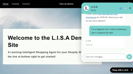 LISA. Learning Shopping Agent screenshot