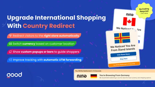 GA: Country Redirect + AI screenshot