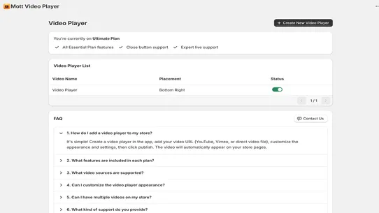 Mott Video Player screenshot
