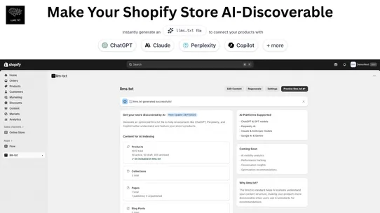 LLMs.txt: AI Product Discovery screenshot