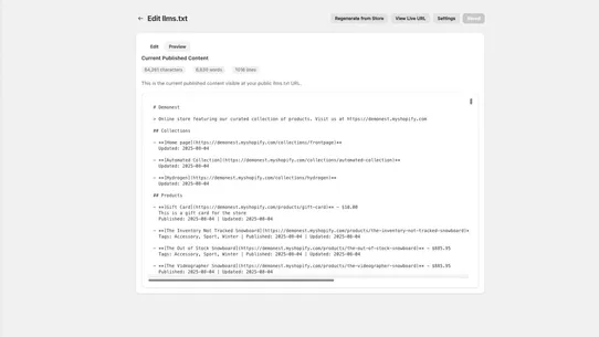 LLMs.txt: AI Product Discovery screenshot