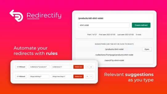 Redirectify screenshot