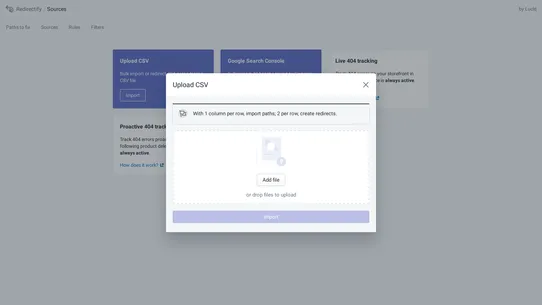 Redirectify screenshot