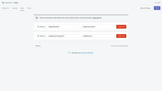 Redirectify screenshot
