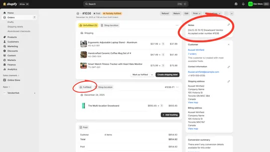 VendorHub screenshot