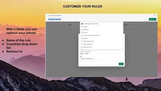 Omnishop | Country Redirect screenshot