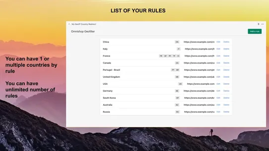 Omnishop | Country Redirect screenshot