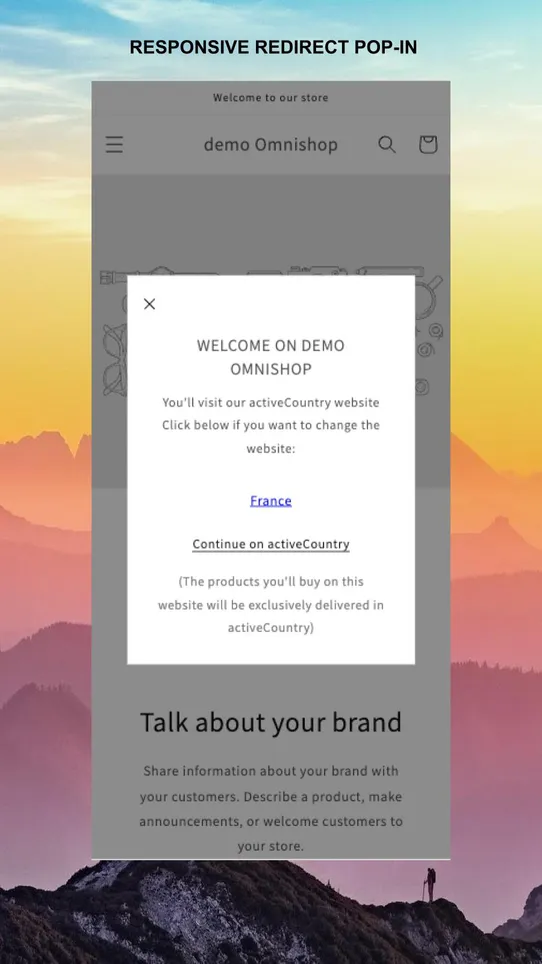 Omnishop | Country Redirect screenshot