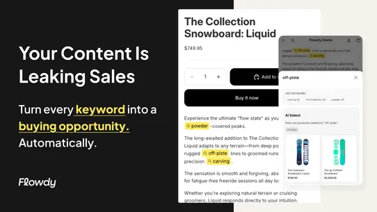 Flowdy: Turn Content to Sales screenshot