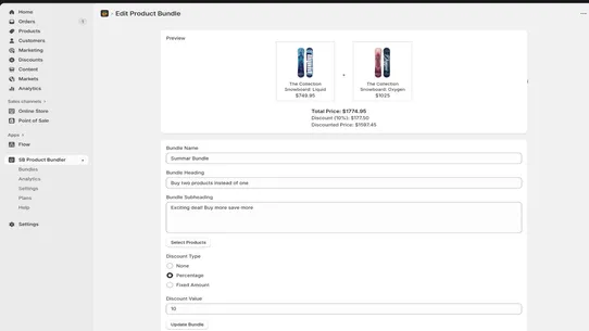 SB Product Bundler screenshot