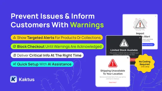 K: Alerts &amp; Warnings Pop Ups screenshot