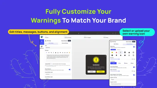 K: Alerts &amp; Warnings Pop Ups screenshot