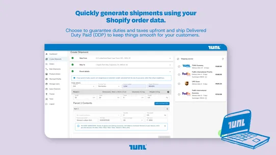 TUNL – Global Shipping from SA screenshot