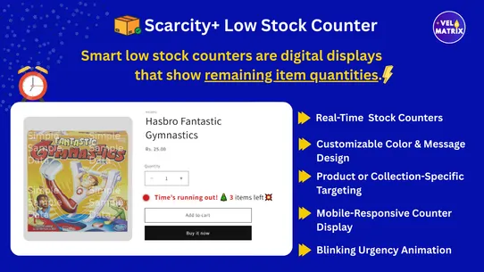 Scarcity+ Low Stock Counter screenshot