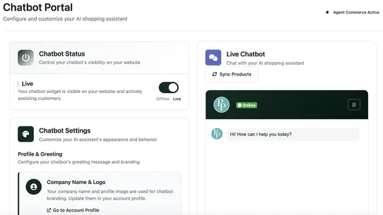 chatnative AI agent screenshot