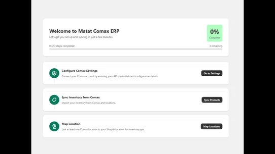 Matat Comax ERP screenshot