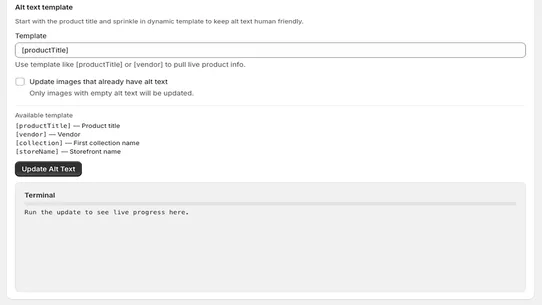 Bulk Alt Tag Optimizer screenshot