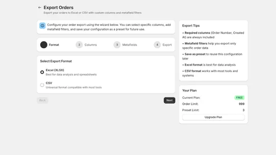 Aldrichify Export Manager screenshot