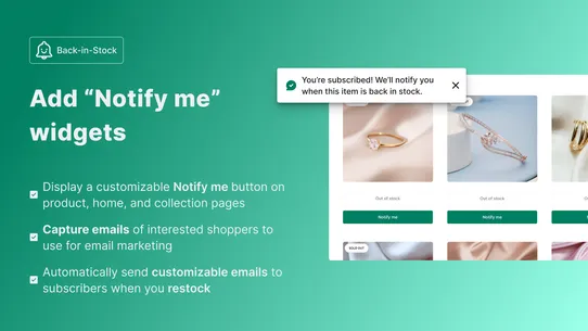 RN ‑ Back in stock &amp; Low stock screenshot