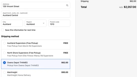 Mainfreight Shipping Rates App screenshot