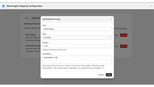 Mainfreight Shipping Rates App screenshot