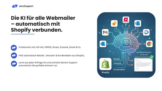 zeroSupport KI ‑ Mails &amp; Chat screenshot