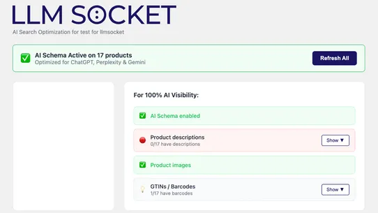 LLM Socket screenshot