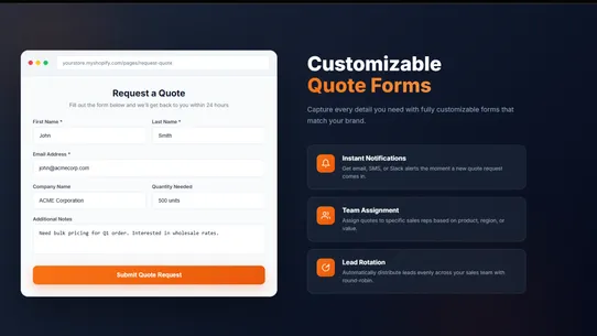 Add to Quote screenshot