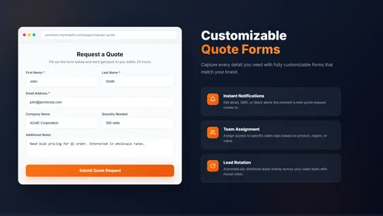 Add to Quote screenshot