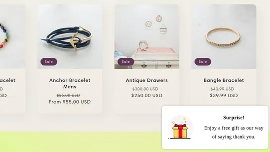 Shop Surprise Add Gift To Cart screenshot