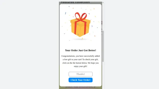 Shop Surprise Add Gift To Cart screenshot