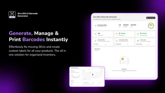 Airo SKU &amp; Barcode Generator screenshot