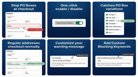 NoBox: PO Box Blocker screenshot