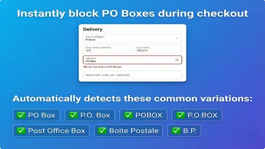 NoBox: PO Box Blocker screenshot