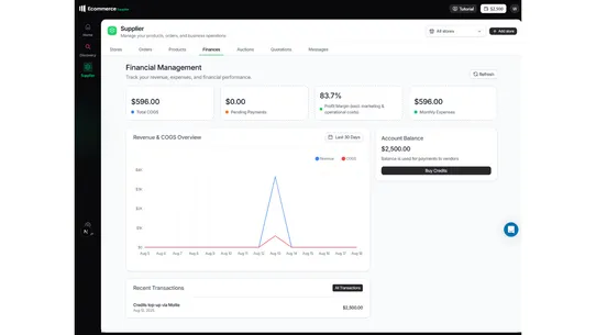 Ecommerce: AI dropship &amp; ecom screenshot