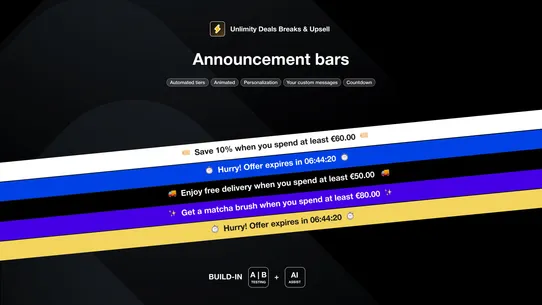 Unlimity Deals Breaks &amp; Upsell screenshot