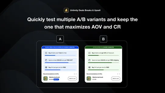 Unlimity Deals Breaks &amp; Upsell screenshot