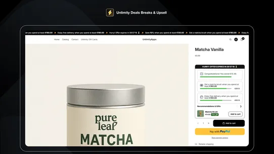 Unlimity Deals Breaks &amp; Upsell screenshot