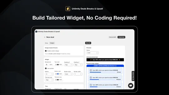 Unlimity Deals Breaks &amp; Upsell screenshot