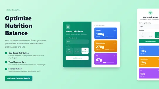 FitNumbers ‑ Body Calculators screenshot