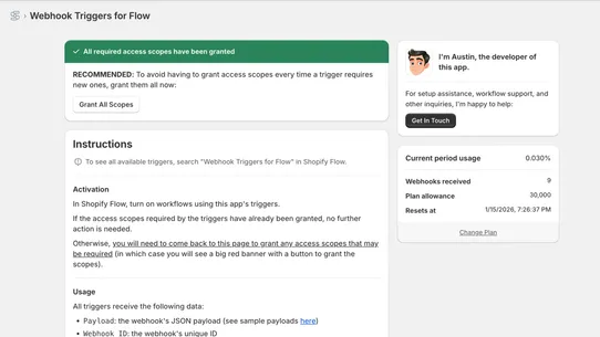 Webhook Triggers for Flow screenshot