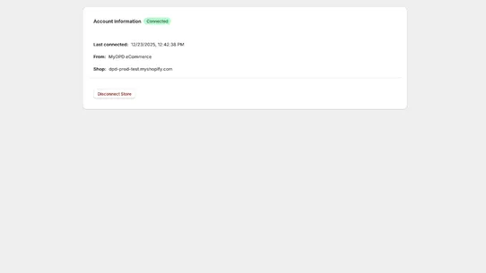 MyDPD eCommerce screenshot