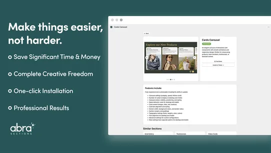 Abra Theme Sections screenshot