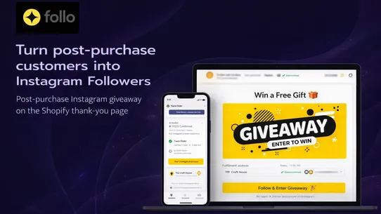 Follo‑ Post Purchase Giveaway screenshot
